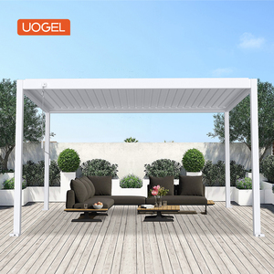 Wasserdichtes Umweltfreundliches Bioklimatisches <span class=keywords><strong>Pergola</strong></span>-Dachset Außen-Aluminium-Lamellenpavillon 3x3 3x4 Sonnenschutz Pulverbeschichteter Rahmen CE - Product Image 3