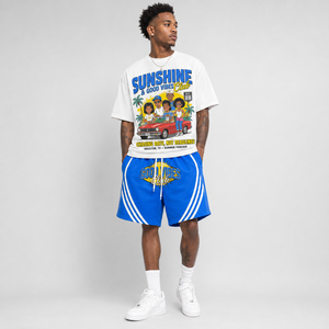 Camisetas Personalizadas de Moda Urbana con Estampado DTG, Pantalones Cortos Deportivos de Algodón, Conjunto de 2 Piezas, Trajes para Correr, Conjunto de Pantalones Cortos de Baloncesto para <span class=keywords><strong>Hombre</strong></span> - Product Image 2