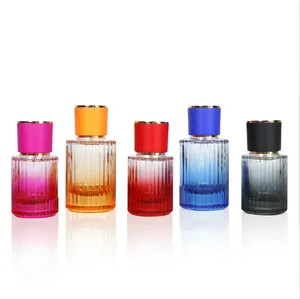 Nieuwe Luxe Cilindrische Zwarte Spuitglazen Fles 30Ml 50Ml 100Ml Cosmetische Parfumfles Met Verpakking