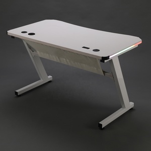 Modern <strong>White</strong> E-sports Table With LED Light Gaming <strong>PC</strong> <strong>Desk</strong> Computer Racing Gaming <strong>Desk</strong> - Product Image 4