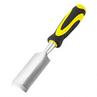 Ciseau semi-circulaire à double tranchant, lame en acier au chrome-vanadium, manche en plastique bicolore à prise souple ; bord ultra-affûté haute dureté