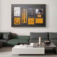 Vente directe d'usine, peinture décorative, designs modernes personnalisés, art mural abstrait, tableaux suspendus pour lieux de divertissement