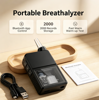 Alcoholímetro de celda de combustible Airsense H3 Pro para aplicación, exportación a Excel, pantalla IPS, recargable, OEM, venta al por mayor, 0.40%