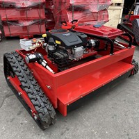 Mesin Pemotong Rumput Robot Mini Industri DIY Berdaya Tinggi, Self-Propelled, Remote Control, 4-Tak, 9200W, Lebar Pemotongan 1080mm