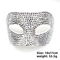 Masque d'Halloween pour concert et spectacle, masque de soirée haut de gamme en strass, demi-masque européen et américain tendance, masque pour les yeux en strass