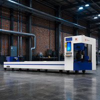 Mesin Pemotong Laser Fiber 3-Axis CNC Yaskawa Pendingin Air Presisi Tinggi Leadhan Baru, Digital AI BMP/DXF/LAS untuk Memotong Logam/Kuningan