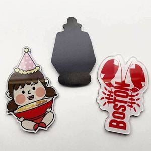 Custom <b>Design</b> Milk Tea Pearl Acrylic Waterproof Fridge Magnets with <b>Star</b> Hologram Letterpress Printed Promotional Gift - Product Image 3