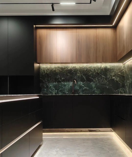 Marble Look Alpi Veder Sintered Stone Slabs for Kitchen Countertops Green Sintered Stone 12mm Kitchen Backsplash Island Led