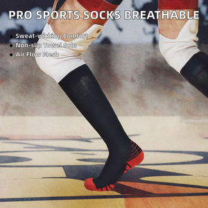 Chaussettes de sport professionnelles Elite pour hommes, respirantes, en maille tricotée, avec semelle en tissu éponge, antidérapantes, absorbant la transpiration, antibactériennes, pour le basketball - Product Image 4
