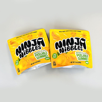 Sachet Doypack Personnalisé Mat Recyclable en Plastique avec Fermeture Éclair Refermable, Pochette Souple Autoportante pour Bonbons Gélifiés et Emballage Alimentaire