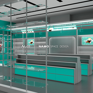 Bán lẻ tùy chỉnh hiện đại Claw kính hiển thị tủ dễ thương màu hồng cửa hàng đồ chơi vitrine búp bê truy cập cho Showcase cho cửa hàng hiển thị đứng - Product Image 3