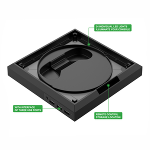 Station de charge RGB pour console <span class=keywords><strong>Xbox</strong></span> Series X/<span class=keywords><strong>S</strong></span>, dock lumineux LED 7 couleurs avec double chargeur rapide, accessoire de jeu pour manettes <span class=keywords><strong>Xbox</strong></span> - Product Image 3