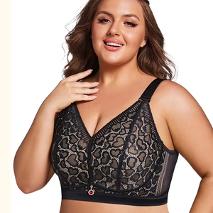 Nouveau solide noir sans couture grande taille soutien-gorge <span class=keywords><strong>grosse</strong></span> <span class=keywords><strong>femme</strong></span> avec de gros seins surdimensionné coupe mince Push-Up sous-vêtements sans fil - Product Image 1