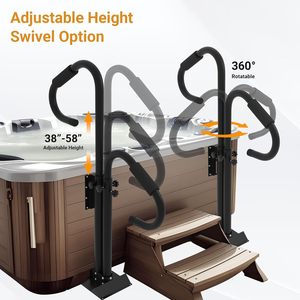 Barre d'appui pour spa CEC, hauteur réglable, capacité de charge 200 kg, pour une assistance sécuritaire au spa - Product Image 4