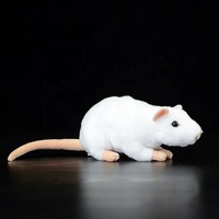 Jouet en peluche de souris blanche miniature réaliste, souris en peluche réaliste, animal en peluche