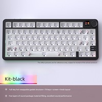 Kit DK75 Pro avec bouton et écran, clavier sans fil 3 modes à éclairage RGB, barebone 75% pour claviers DIY personnalisés