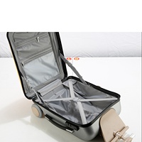 Valise à roulettes 2-en-1 pour enfants 20 pouces avec siège enfant, bagage de voyage, poussette bébé, chariot étudiant, boîte à jouets