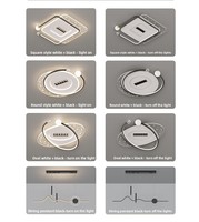 Plafonnier en acrylique de style nordique avec commande vocale - LED blanc chaud protectrice pour les yeux pour chambres, salons et couloirs