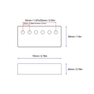 2Pcs Gold 6 Hole Guitar Pickup Cover Polished Single <span class=keywords><strong>Double</strong></span> Coil Electric Guitar Pickup Cover - Product Image 2