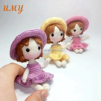 Mini poupées faites à la main pour filles, avec Crochet, faites à la main, modèle Au Amigurumi, 1 pièce