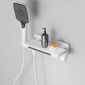Sistema Doccia Termostatico a Cascata Wayon Moderno Grigio Canna di Fucile per Bagno Prefabbricato - Product Image 6