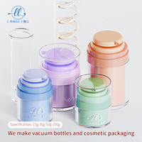 Frascos Portátiles con Bomba Airless de 15ml, 30ml, 50ml, Diseño Ecológico a Prueba de Fugas, Tapa de Rosca, Acrílico PP, Vacío por Presión, para Cosméticos y Viajes