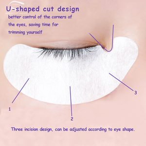 New V/ U hình cắt thiết kế lint-miễn phí dưới miếng gel mắt Hydrating mắt giấy các bản vá lỗi ghép lông mi mở rộng - Product Image 4