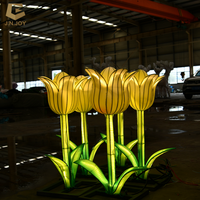Lanterne en tissu fleuri faite à la main LFS-78 - Décoration de fête pour Noël
