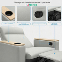 Fauteuil médical inclinable KANGTEK pour hôpital, fauteuil de traitement pour patient, fauteuil de soins de santé inclinable manuellement avec repose-pieds extensible