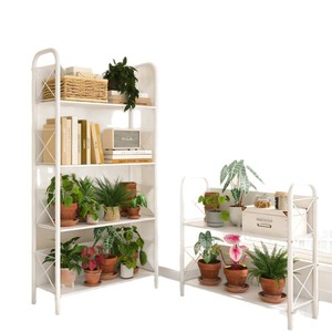 Cross Border Flower Stand 60cm White 3 Tier Durable <b>Storage</b> <b>Rack</b> For Living Room Balcony Plant Holder - Product Image 5