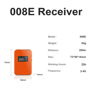 ระบบไกด์นำเที่ยวไร้สาย 2.4g สำหรับการประชุมระหว่างประเทศ โบสถ์ และอื่นๆ ใช้งานได้นานกว่า 30 ชั่วโมง - Product Image 3