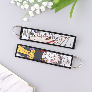 Llavero de tela con etiqueta tejida de <span class=keywords><strong>anime</strong></span> Inuyasha, llavero de tela Gintama, accesorio de oficina de <span class=keywords><strong>Soul</strong></span> <span class=keywords><strong>Eater</strong></span> - Product Image 3