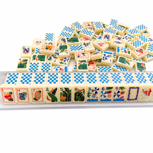 Ensemble de Mahjong imprimé sur carreaux, style américain, en acrylique écologique, pour 4 joueurs, idéal pour les activités de loisirs en plein air et la <span class=keywords><strong>plage</strong></span> - Product Image 4