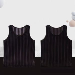 Wholesale Casual Pinstripe Ventmesh Quick Dry Breathable Air Circulating Marathon <b>Bib</b>-Ready Team <b>Training</b> Vest Athletic Singlet - Product Image 5