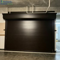 Porte de garage automatique à enroulement en alliage d'aluminium fini, pour villa moderne