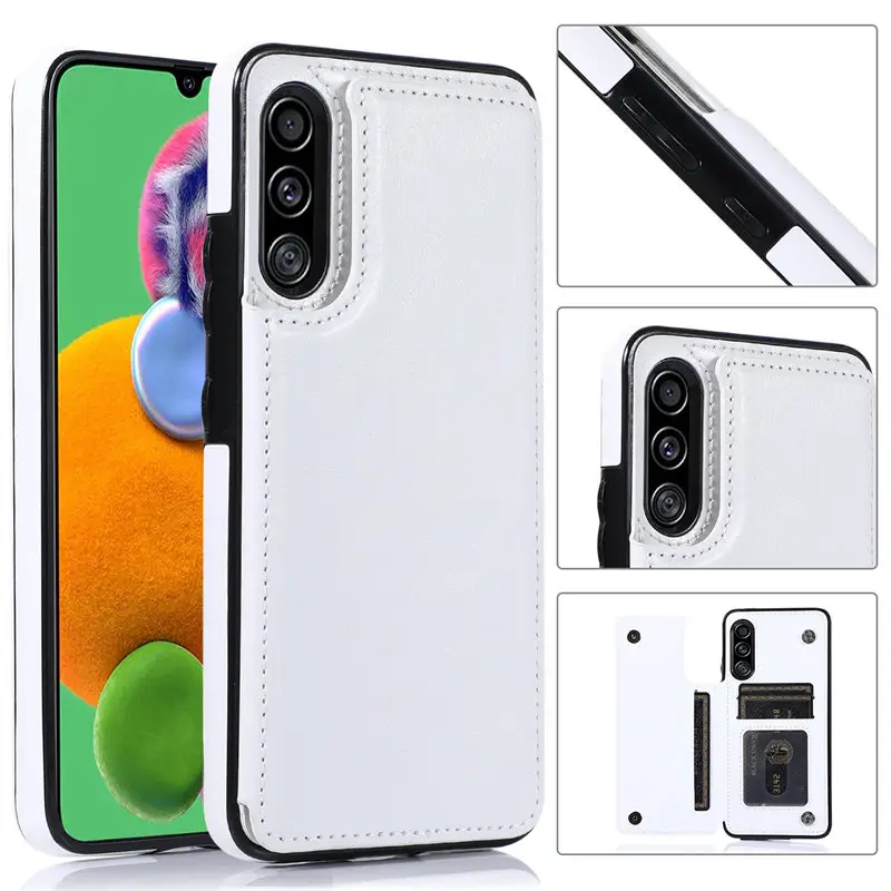 Photo Card Slot Wallet Leather Back Cover Phone Case For Samsung Galaxy A90 5G