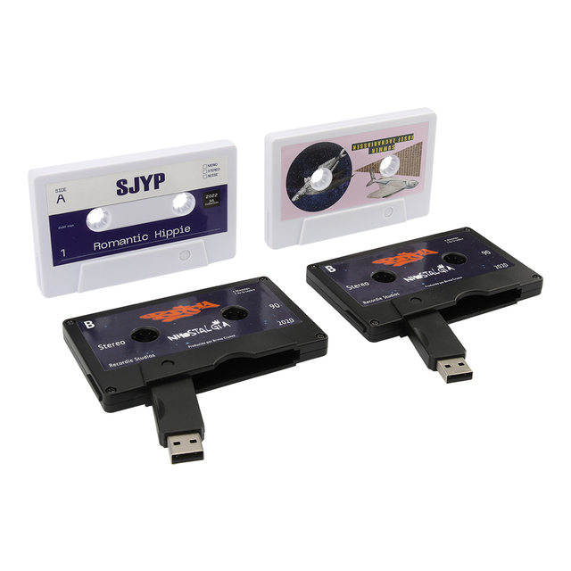 Bulk Oem Cassette Tape Usb Stick Plastic Cassette Tape Usb Flash Drive Custom Sticker With Box