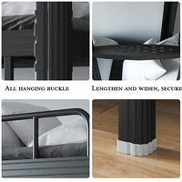 Lit superposé en métal moderne réglable de taille king-size, double étage, avec rangement, démontable, pour chambre à coucher, dortoir, appartement, école