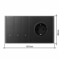 Nouvelle prise française de couleur beige à charge rapide avec double port USB-C, interrupteur EU 1/2/3 gang, certifiée TUV CE