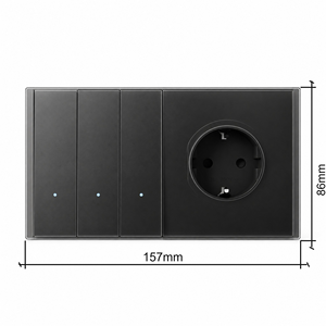 Nouvelle prise française de <span class=keywords><strong>couleur</strong></span> beige à charge rapide avec double port USB-C, interrupteur EU 1/2/3 gang, certifiée TUV CE - Product Image 2