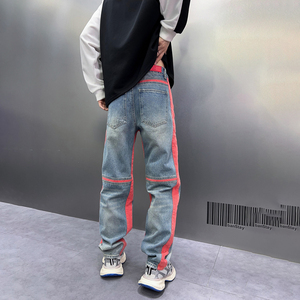 <span class=keywords><strong>Jeans</strong></span> elasticizzati con vestibilità regolare da <span class=keywords><strong>uomo</strong></span> Hip Hop personalizzati - Product Image 4