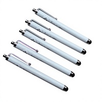 Stylet capacitif ABS à mécanisme rotatif, impression par transfert thermique pour tablettes et smartphones à écran tactile universels, option de logo personnalisé