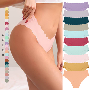 Groothandel Dames Slipje Nylon Spandex Huidvriendelijke Lasersnijdende Ijs Zijde Naadloze G <span class=keywords><strong>String</strong></span> Lichtgewicht Damesondergoed - Product Image 4