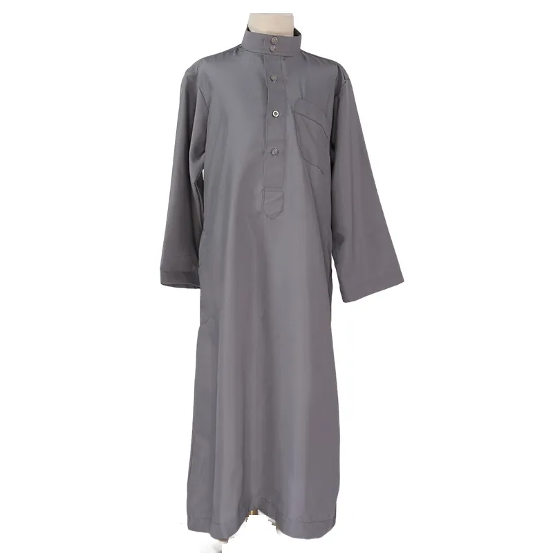 Son geleneksel müslüman giyim müslüman namaz giyim müslüman uzun elbise İslam thobe ile çocuklar için 6 renkler