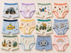 Sous-vêtements pour enfants assortis mixtes, garçons et filles, vente en gros, lots de slips, stock disponible pour la vente au détail de vêtements, mélange aléatoire - Product Image 1