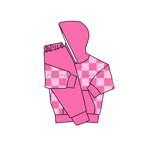 Chất lượng cao bé trẻ mới biết đi mùa thu dài tay áo trùm đầu Jogger thiết lập pháp Terry rô mô hình chàng trai cô gái sweatsuit - Product Image 3