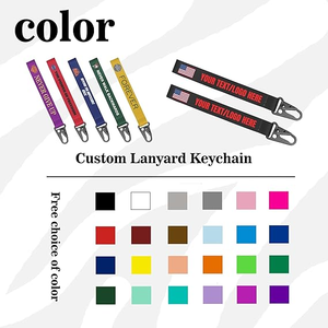 Tùy chỉnh dây đeo cổ tay vòng tay Keychain khác móc chìa khóa xe đua Rally cổ tay Keychain thêu vải dây đeo <span class=keywords><strong>tag</strong></span> Keyring - Product Image 5