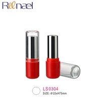 Boîtier rond de rouge à lèvres en plastique, 50 pièces, brillant, blanc, pour maquillage, baume à lèvres, avec couvercles en forme ovale