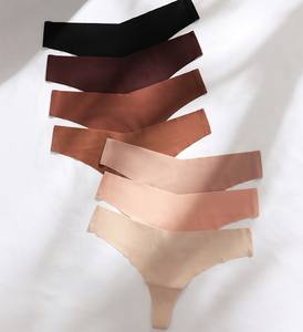 Sous-vêtements sexy pour femmes avec étiquette de logo personnalisés grandes tailles culotte <span class=keywords><strong>string</strong></span> une pièce en nylon et spandex bikini G <span class=keywords><strong>string</strong></span> pour femmes - Product Image 2