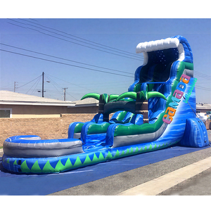 Tobogán Acuático Inflable de PVC Resistente, Tobogán Inflable Grande <span class=keywords><strong>con</strong></span> <span class=keywords><strong>Piscina</strong></span> Combinada, Toboganes Acuáticos <span class=keywords><strong>para</strong></span> Fiestas al Aire Libre y Parques de Diversiones - Product Image 2